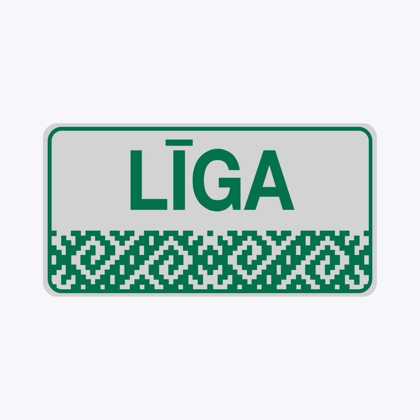 Vārda zīme ar uzlīmi - latviešu raksti - LĪGA - 114 x 220mm