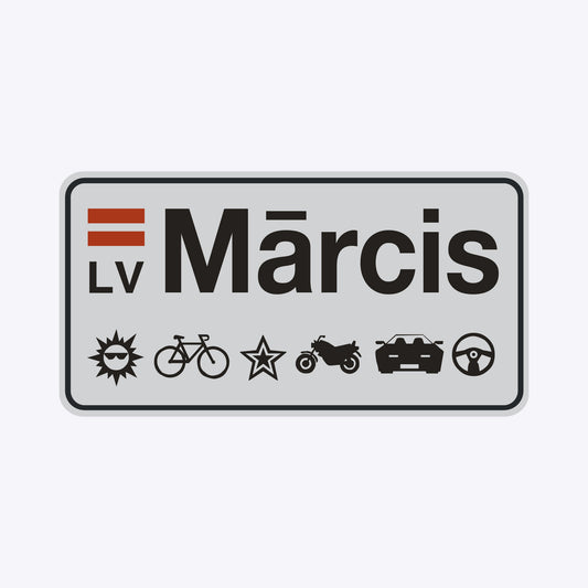 Vārda zīme ar uzlīmi - MĀRCIS - 114 x 220mm