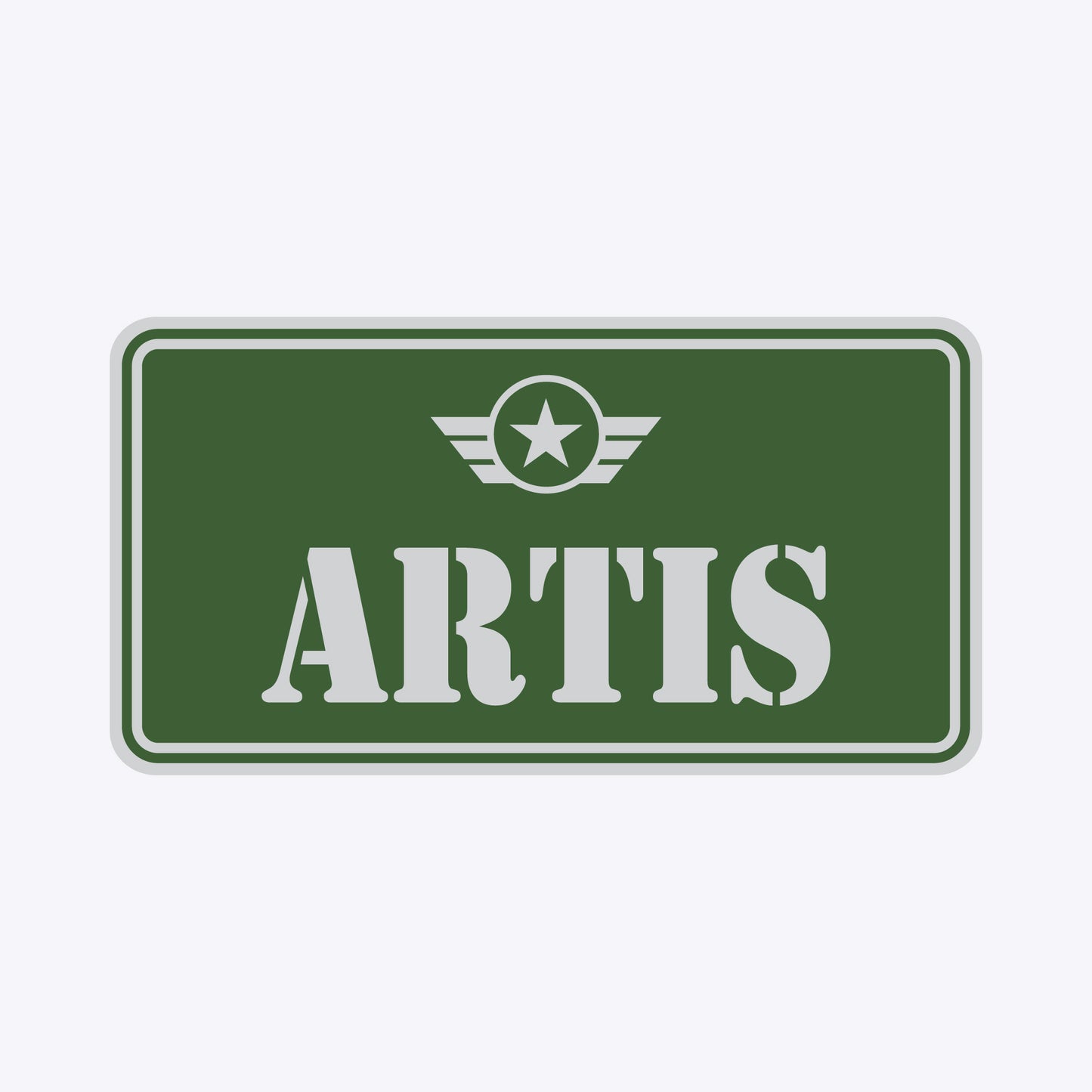 Vārda zīme ar uzlīmi - ARTIS - 114 x 220mm