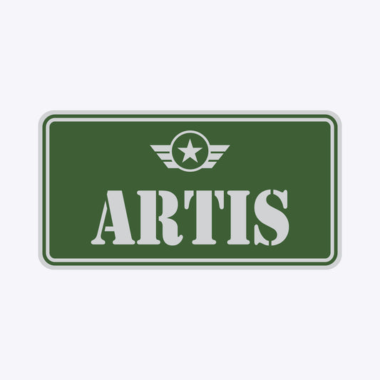 Vārda zīme ar uzlīmi - ARTIS - 114 x 220mm