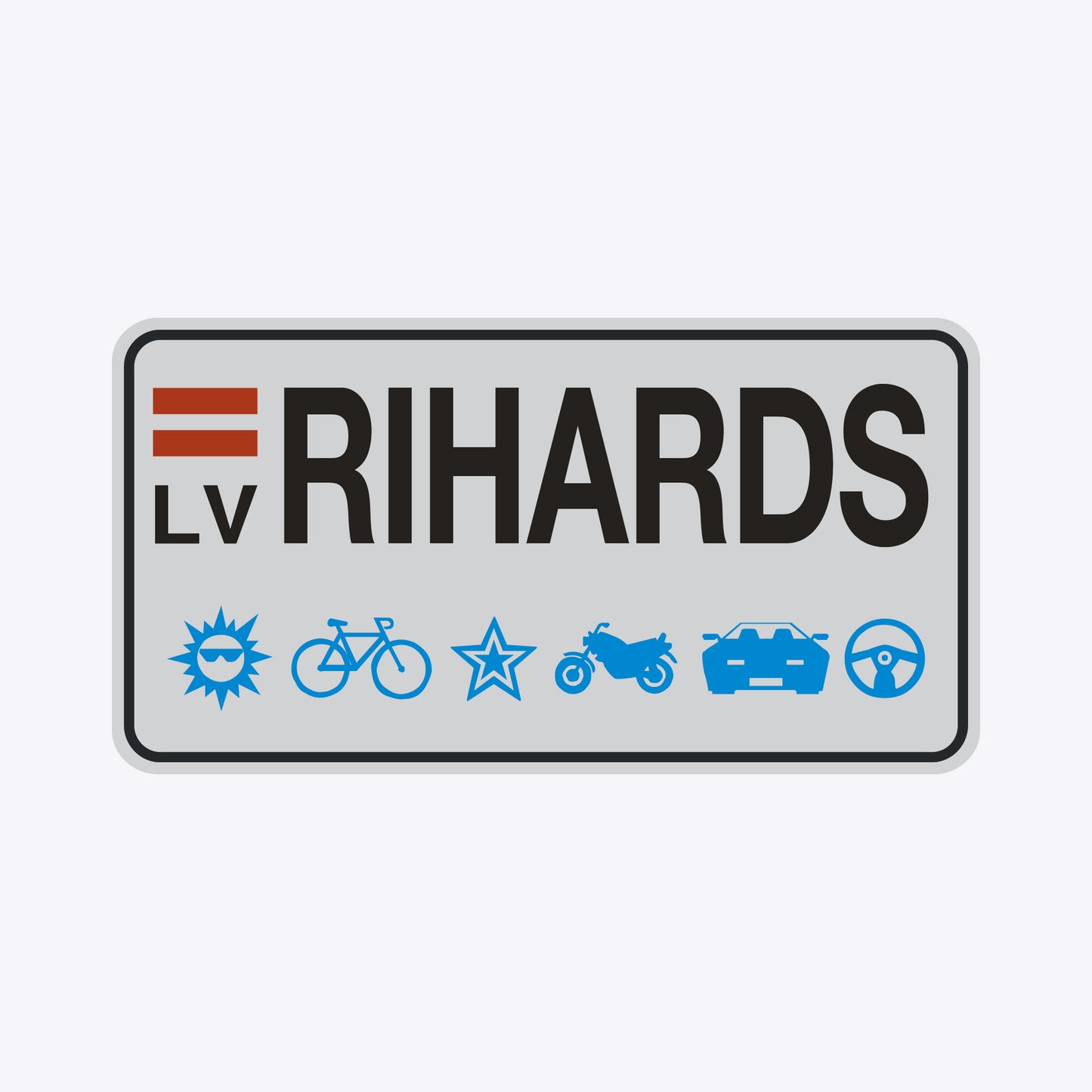 Vārda zīme ar uzlīmi - RIHARDS - 114 x 220mm