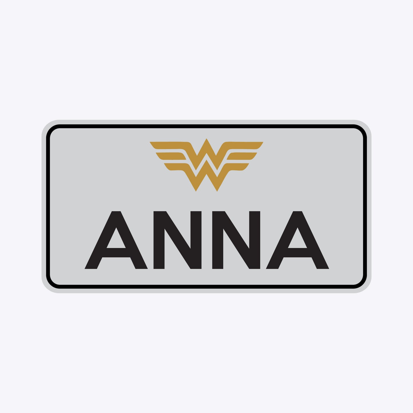 Vārda zīme ar uzlīmi - ANNA - 114mm x 220mm