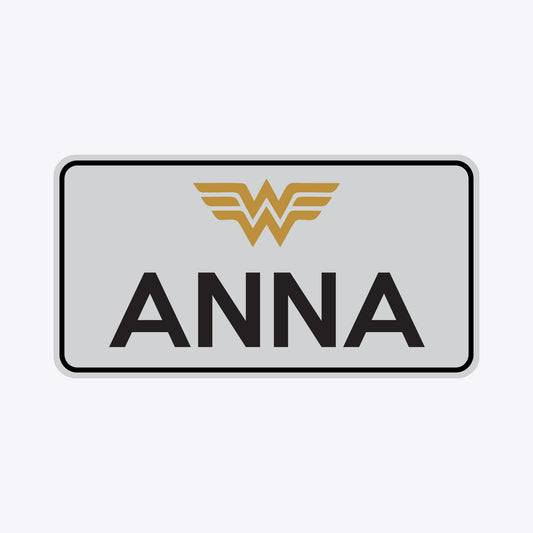 Vārda zīme ar uzlīmi - ANNA - 114mm x 220mm