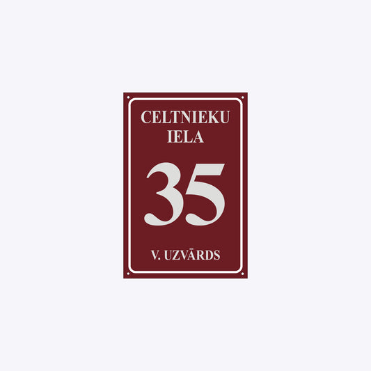 Mājas numura plāksne - Jelgavas novads - 200 x 300mm