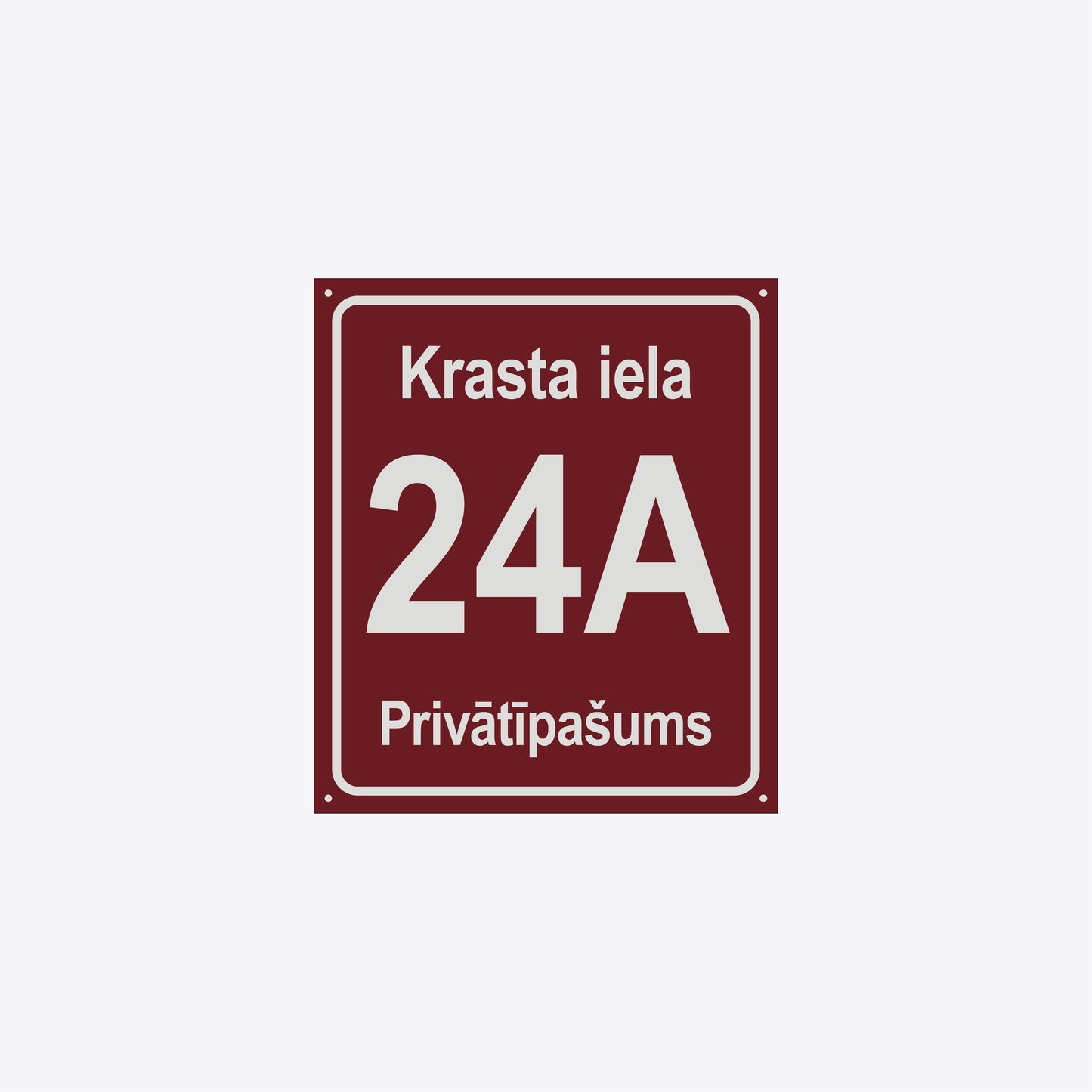 Mājas numura plāksne - Cēsu novads - 260 x 300mm AUGŠLĪGATNES, SKAĻUPJU, ĶEMPJU UN RATNIEKU CIEMOS