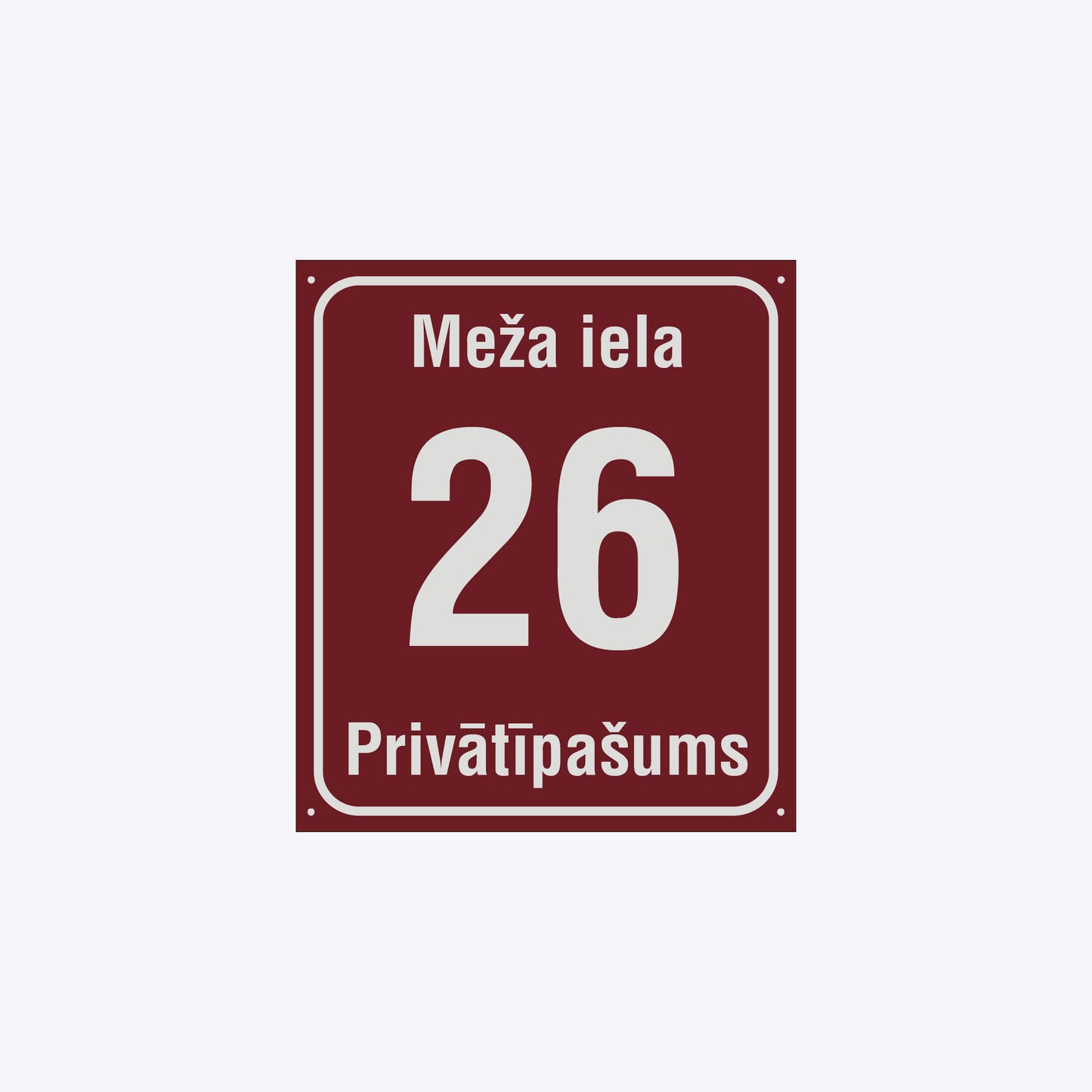 Mājas numura plāksne - Siguldas novads - 280 x 320mm INČUKALNA PAGASTS