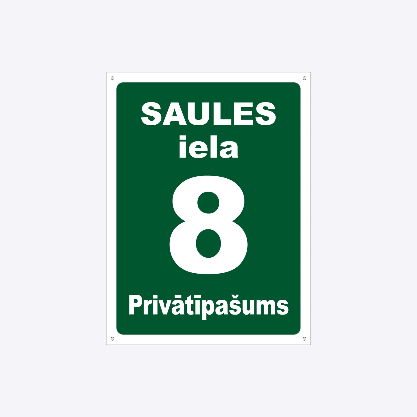 Mājas numura plāksne - Siguldas novads - 300 x 400mm LĒDURGAS PAGASTS, KRIMULDAS PAGASTS