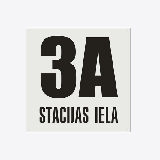 Mājas numura plāksne - Daugavpils - 400 x 400mm