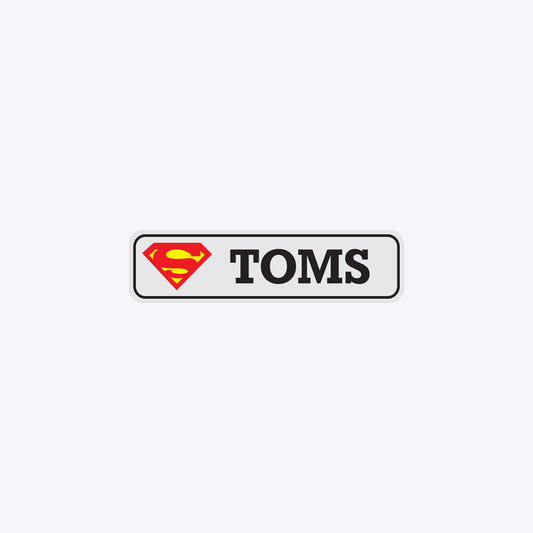 Vārda zīme ar uzlīmi - Superman - TOMS - 60 x 220mm