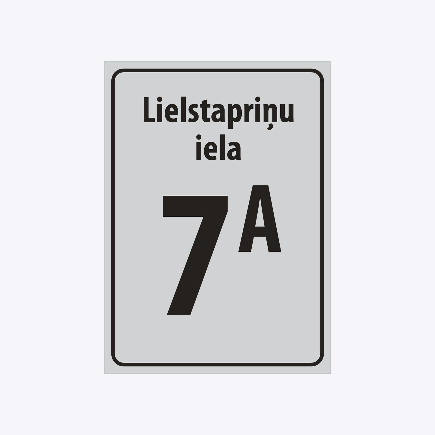 Mājas numura plāksne - Ādažu novads - 320 x 440mm DAUDZDZĪVOKĻU (TRĪS VAI VAIRĀK DZĪVOKĻU) MĀJAS VAI NEDZĪVOJAMĀS ĒKAS