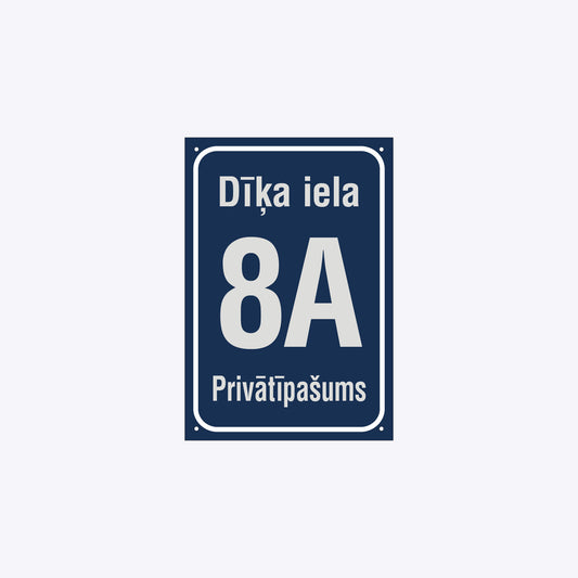 Mājas numura plāksne - Cēsu novads - 220 x 320mm CĒSU PILSĒTA UN VAIVES PAGASTA CIEMOS