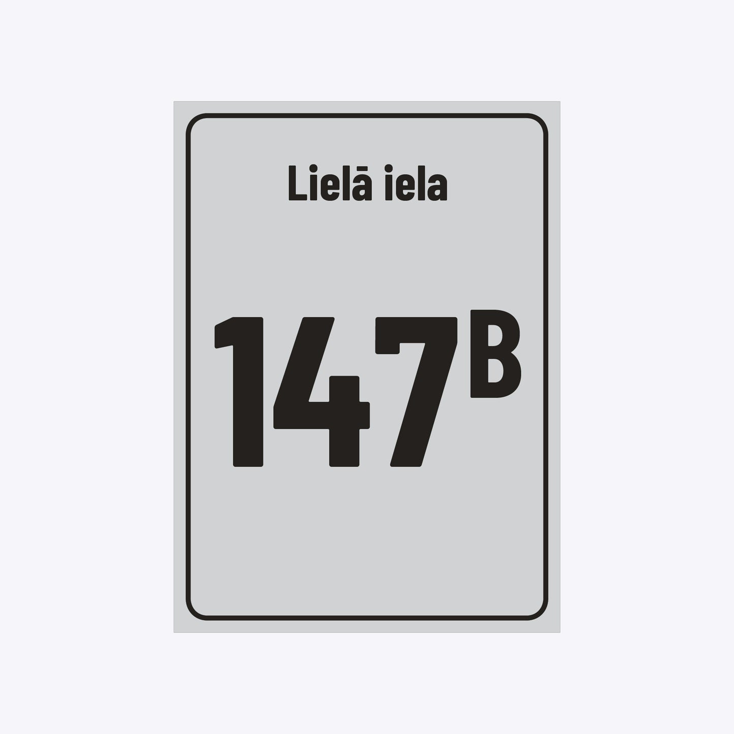 Mājas numura plāksne - Dienvidkurzemes novads - 320 x 440mm LIELIZMĒRA ĒKAS