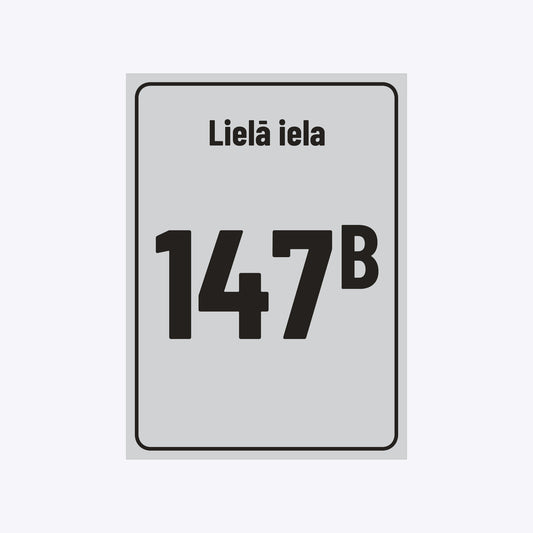 Mājas numura plāksne - Dienvidkurzemes novads - 320 x 440mm LIELIZMĒRA ĒKAS