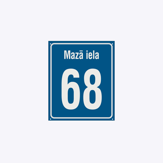 Mājas numura plāksne - Dobeles novads - 250 x 300mm DOBELES PILSĒTA, ANNENIEKI, BĒRZES, BIKSTU, DOBELES, JAUNBĒRZES, KRIMŪNU, NAUDĪTES, PENKULES, ZEBRENES PAGASTOS