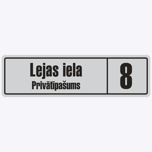 Mājas numura plāksne - Ķekavas novads - 170 x 600mm BALOŽU PILSĒTĀ UN ĶEKAVAS PAGASTĀ (VIENĢIMEŅU, DIVĢIMEŅU UN DĀRZA MĀJĀM)