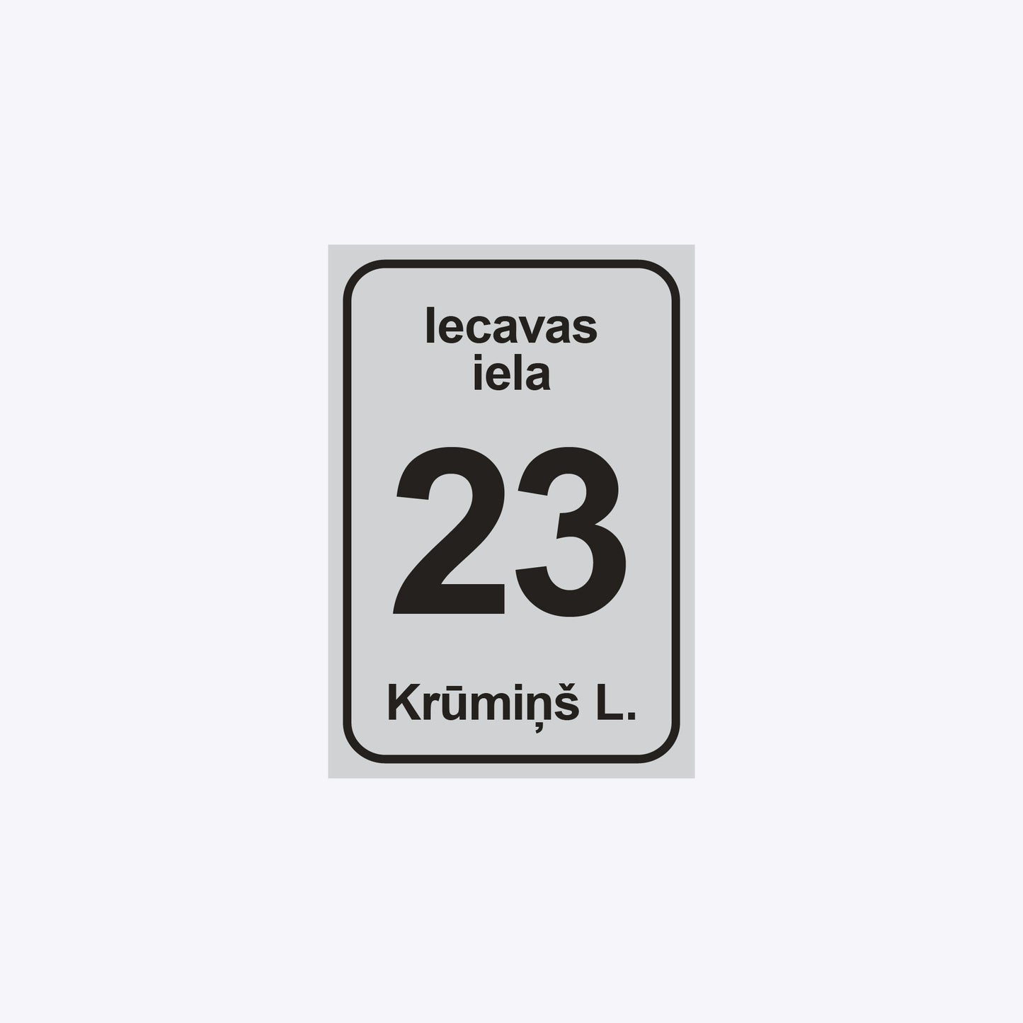 Mājas numura plāksne - Ķekavas novads - 220 x 320mm BALDONES PILSĒTĀ UN BALDONES PAGASTA CIEMOS