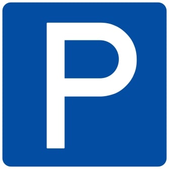 Taisnstūra ceļa zīme - Parking / stāvvieta