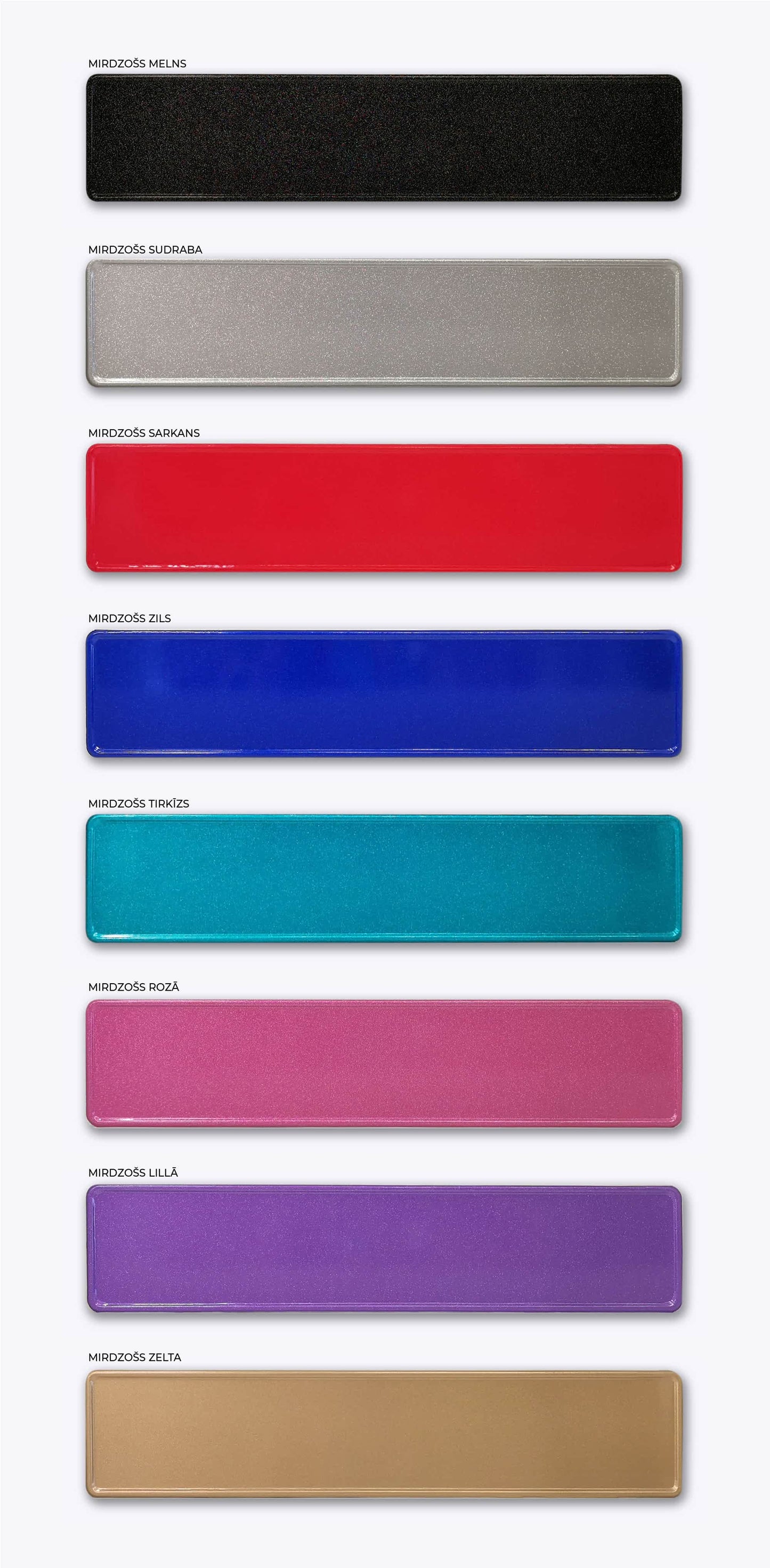 MIRDZOŠAS PAMATNES vārda zīme LAIME ar reljefa burtiem - 114mm x 520mm