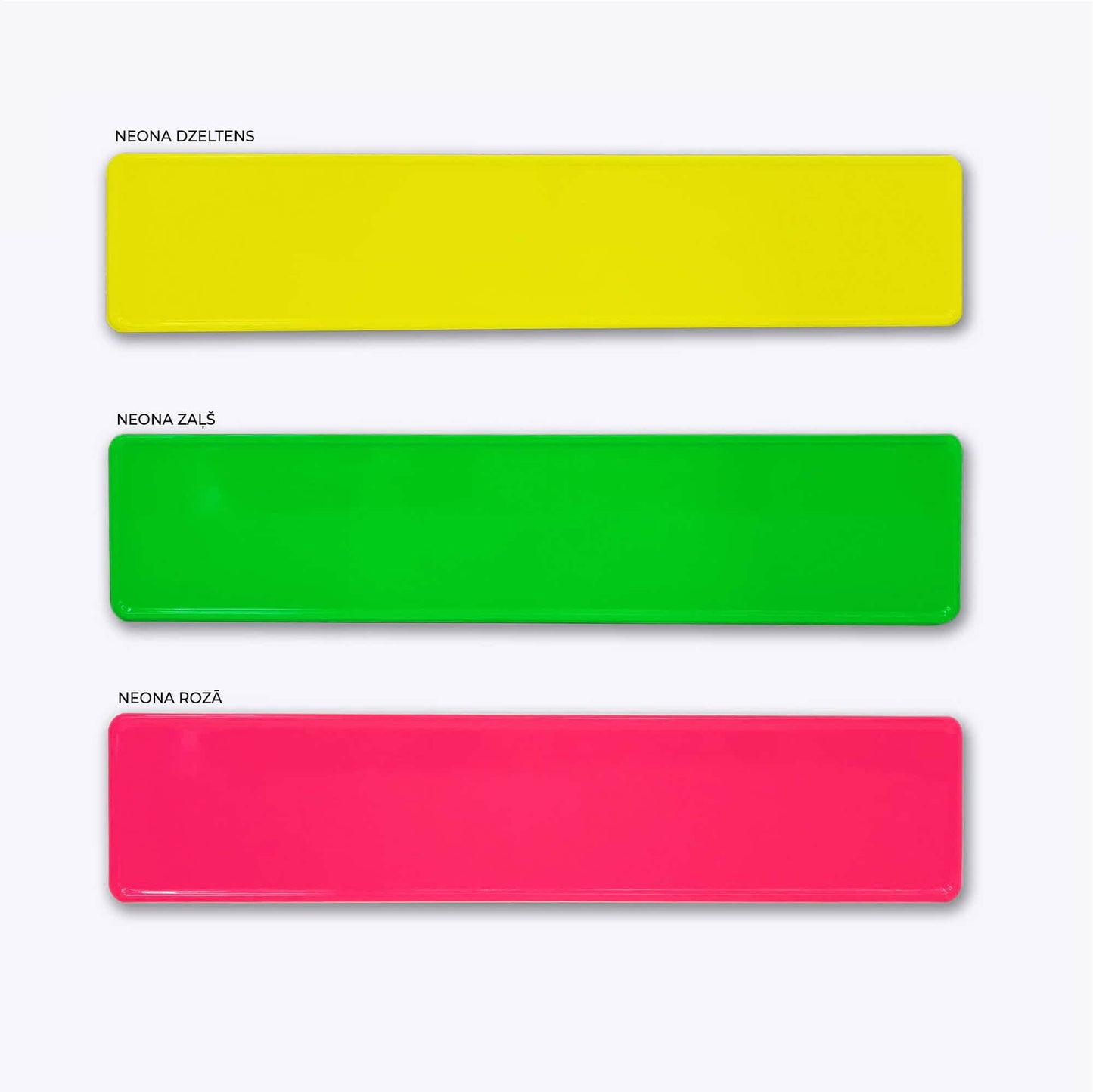 NEONA PAMATNES vārda zīme BĀRBIJA ar reljefa burtiem - 114mm x 520mm