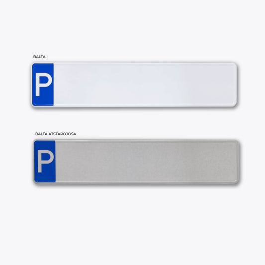 Vārda zīme ar uzlīmi - STĀVVIETAI / PARKING- 114 x 520mm