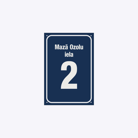 Mājas numura plāksne - Rīga 220 x 320mm JA NUMURS SATUR 1-2 CIPARUS VAI BURTUS