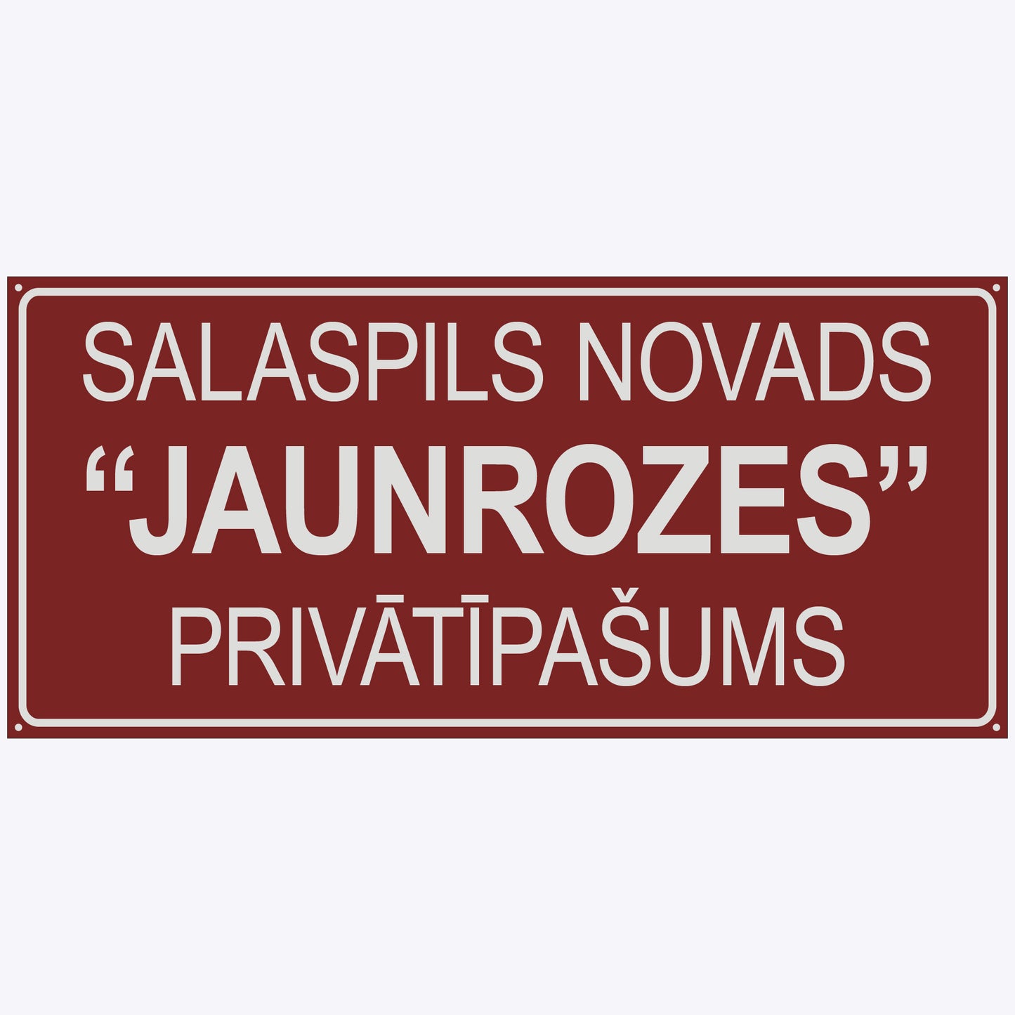 Māju nosaukuma plāksne - Salaspils novads - 300 x 650mm VIENSĒTA