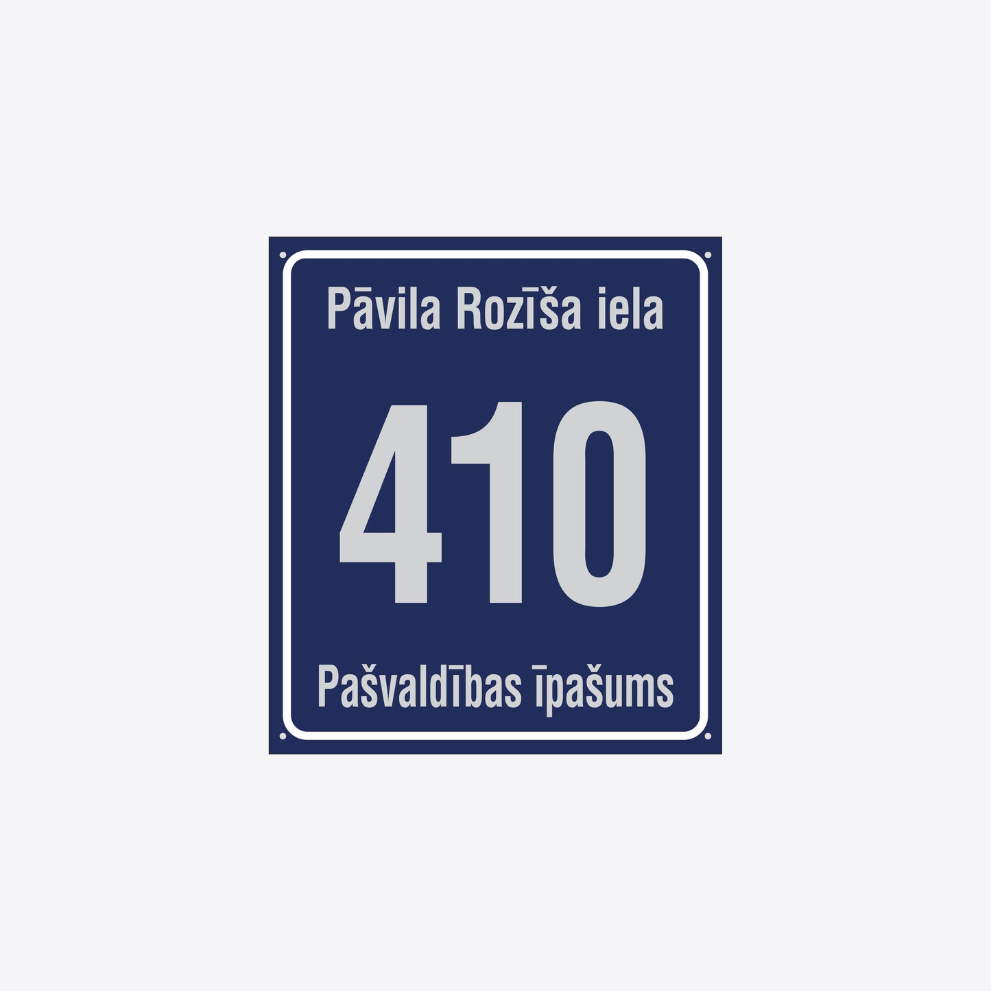 Mājas numura plāksne - Valmieras novads - 280 x 320mm