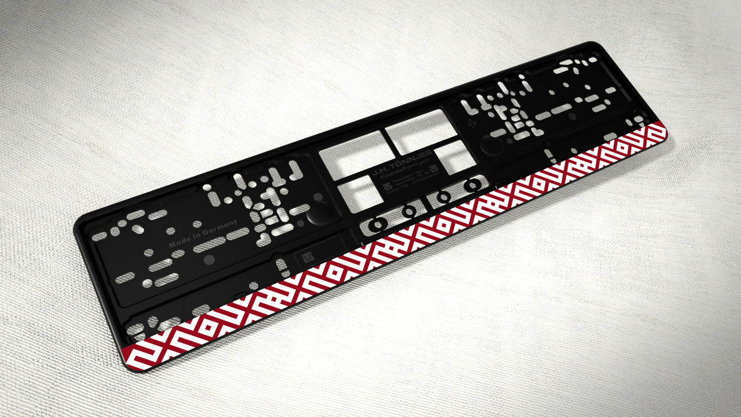 Auto numura turētājs ar latvju rakstiem Latsign