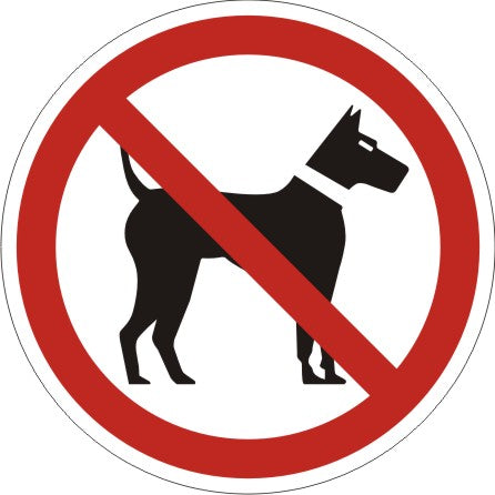 Uzlīme - Suņiem ieeja aizliegta, D 6.8 cm