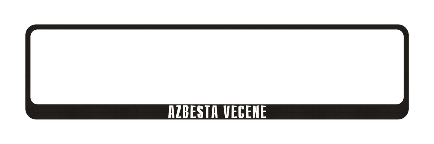 Auto numura turētājs ar uzrakstu - Azbesta Vecene Latsign