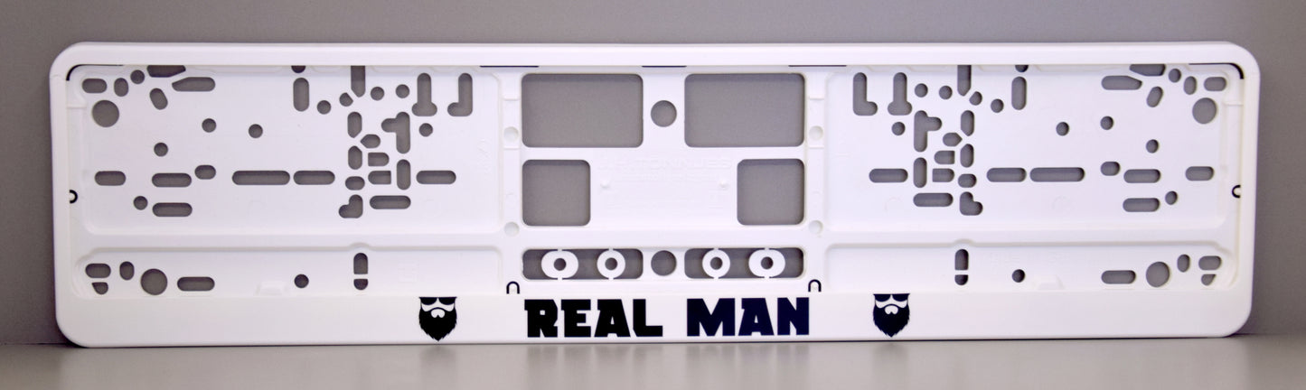 Auto numura turētājs ar uzrakstu - Real Man Latsign