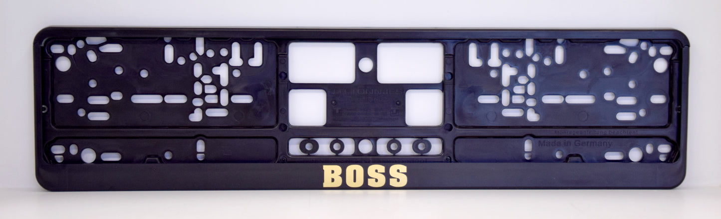 Auto numura turētājs ar uzrakstu - Boss Latsign