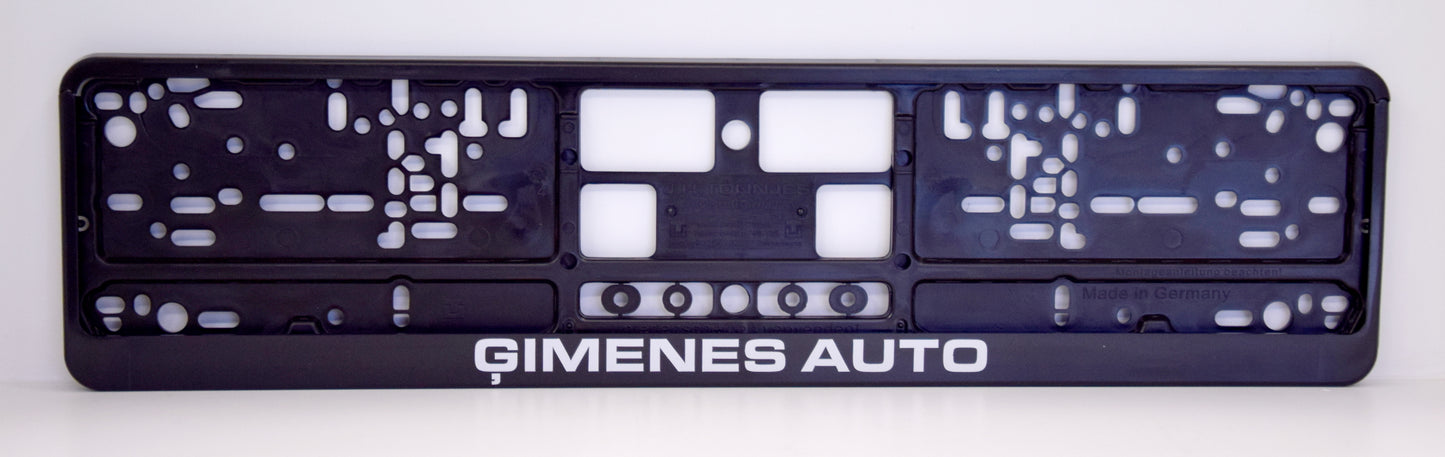 Auto numura turētājs ar uzrakstu - Ģimenes Auto Latsign