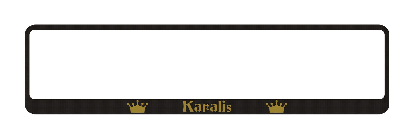 Auto numura turētājs ar uzrakstu - Karalis Latsign