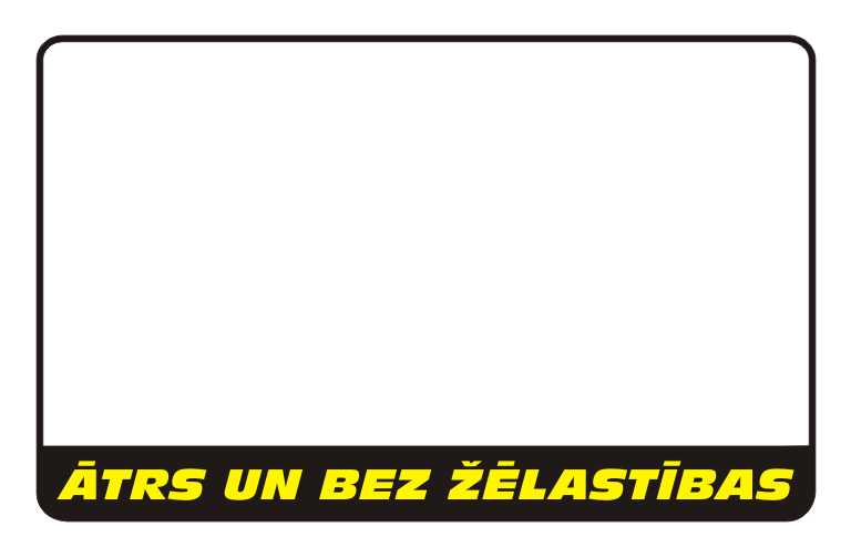 Motocikla numura turētājs ar uzrakstu – Ātrs un bez žēlastības