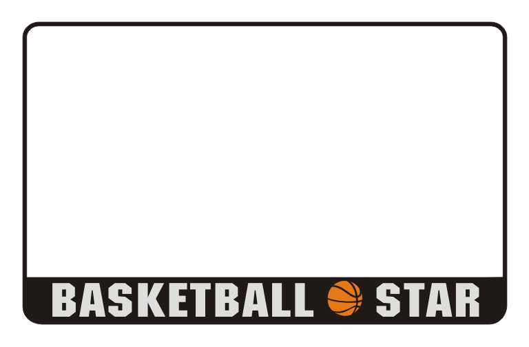 Motocikla numura turētājs ar uzrakstu – Basketball Star