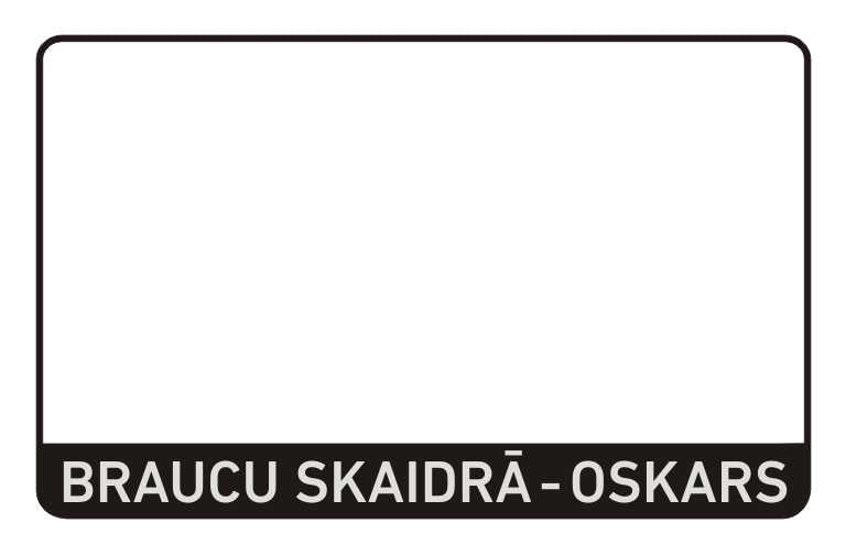 Motocikla numura turētājs ar uzrakstu – Braucu skaidrā - Oskars