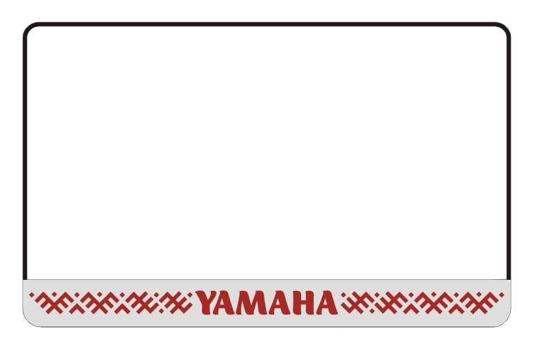 Motocikla numura turētājs ar uzrakstu - Yamaha un latviešu rakstiem