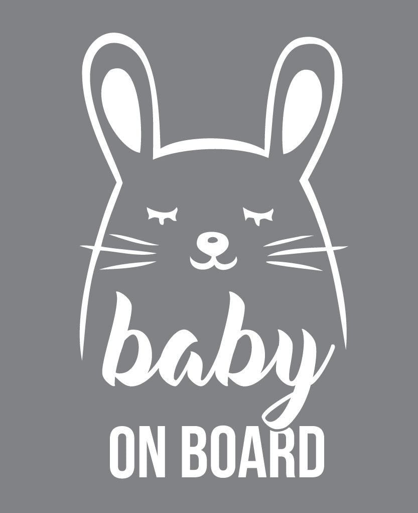 Uzlīme - Zaķis, Baby on board, 9 x 15 cm