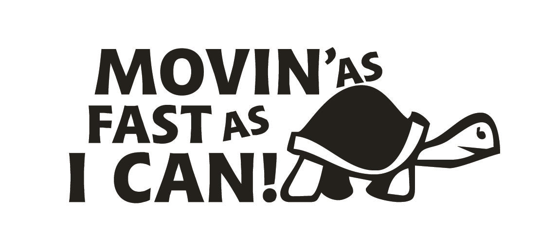 Uzlīme - Movin as fast as I can, 15 x 5 cm