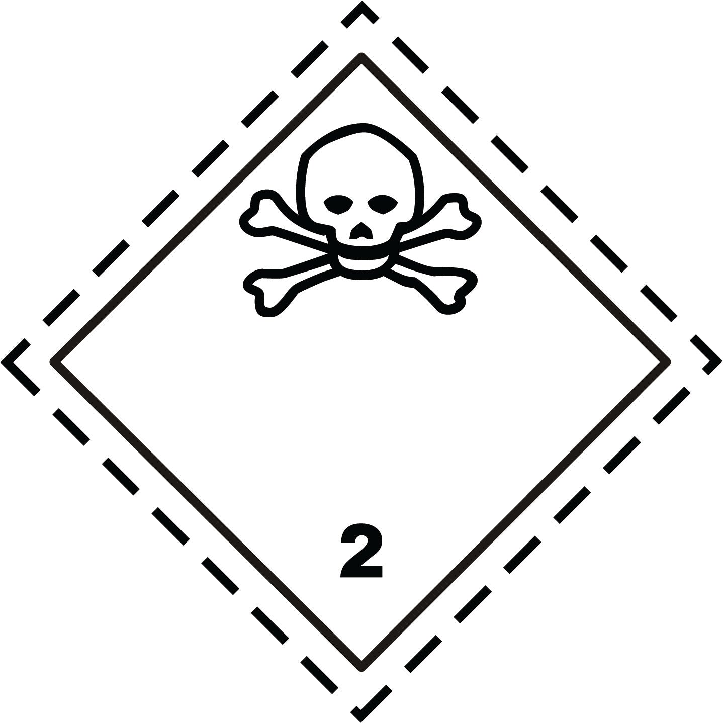 Uzlīme ADR - Toksiskas gāzes, 25 x 25 cm