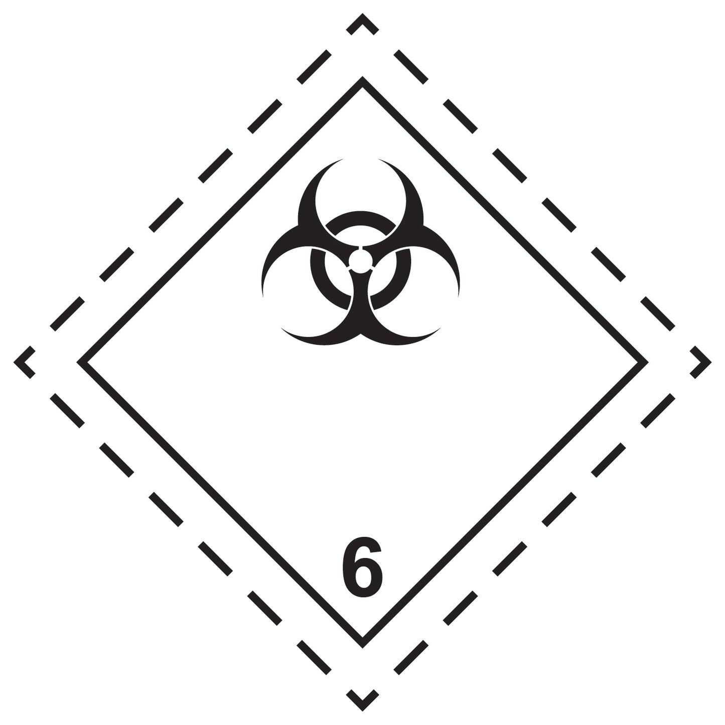 Uzlīme ADR - Infekciozas vielas, 25 x 25 cm