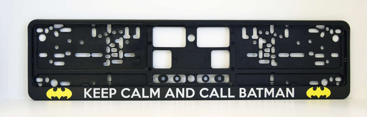 Auto numura turētājs ar uzrakstu - Keep calm and call Batman