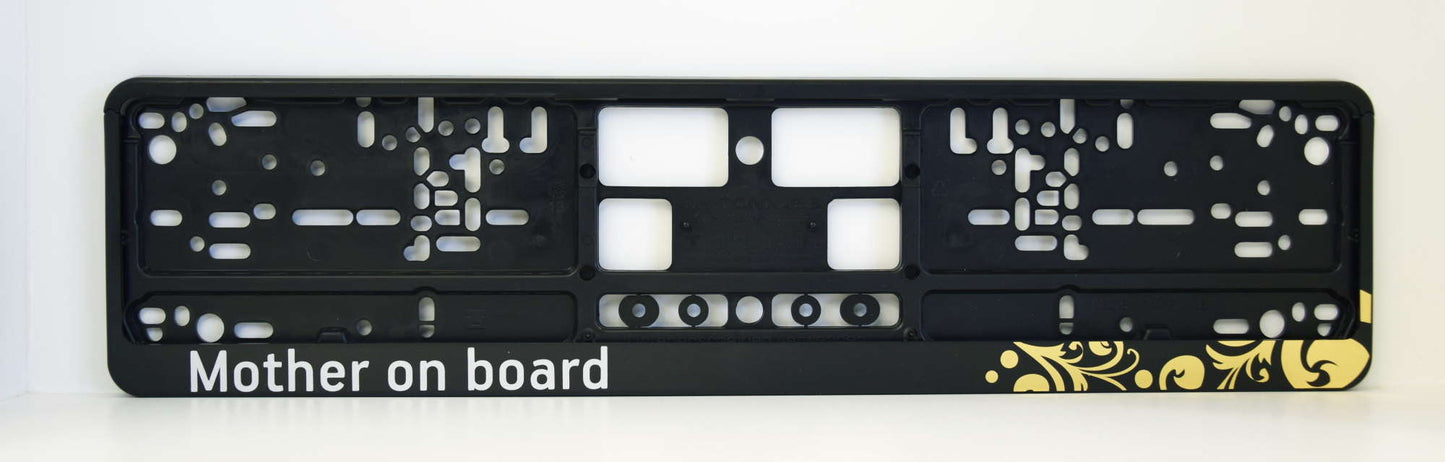 Auto numura turētājs ar uzrakstu - Mother on board