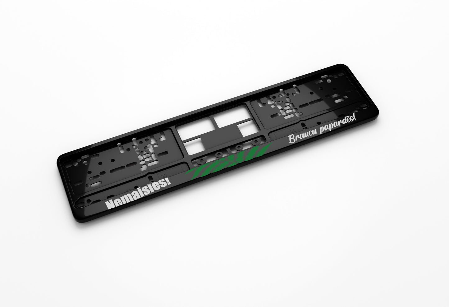 Auto numura turētājs ar uzrakstu - Nemaisies! Braucu papardēs! Latsign