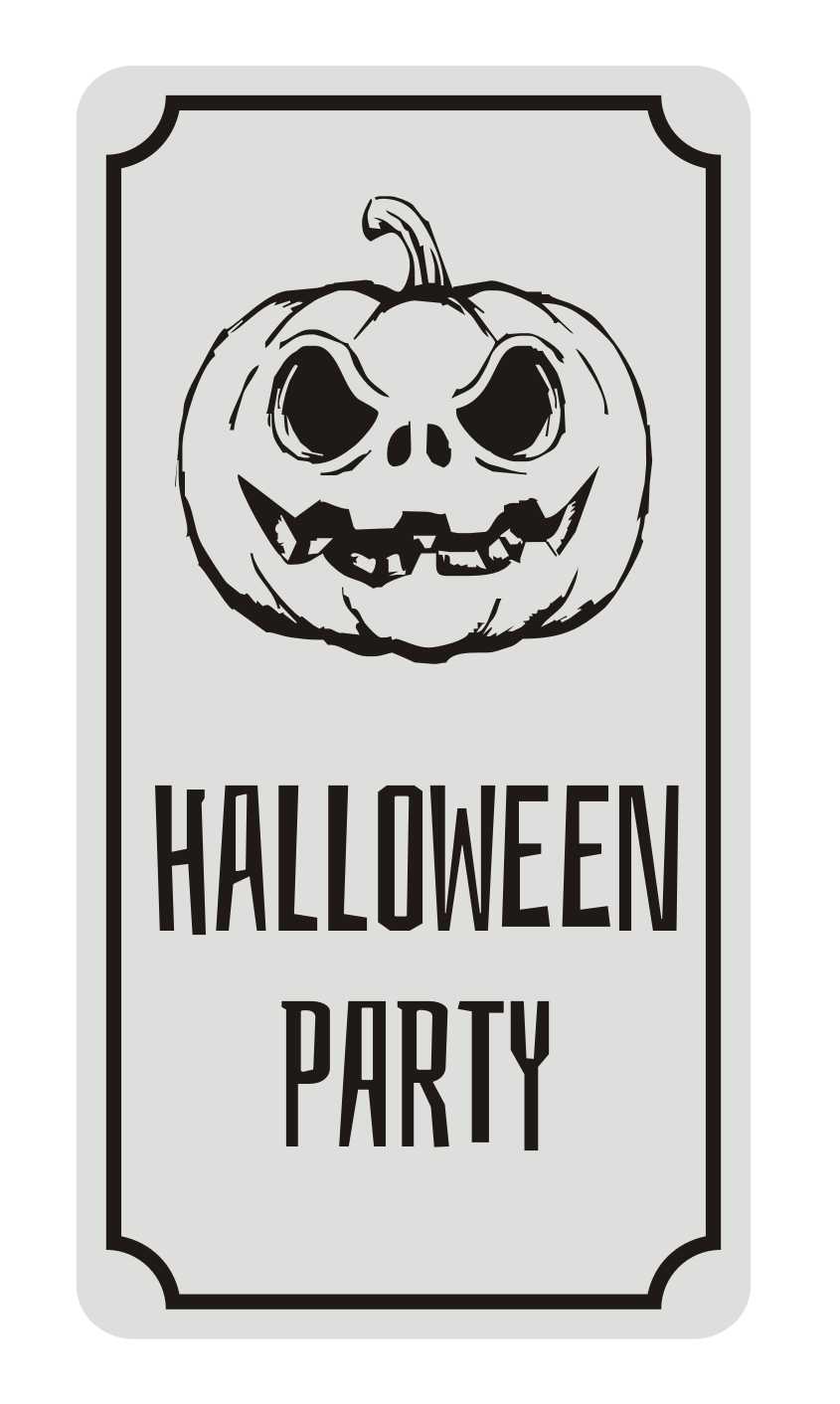 Zīme Halovīnam - HALLOWEEN PARTY, 114mm x 220mm