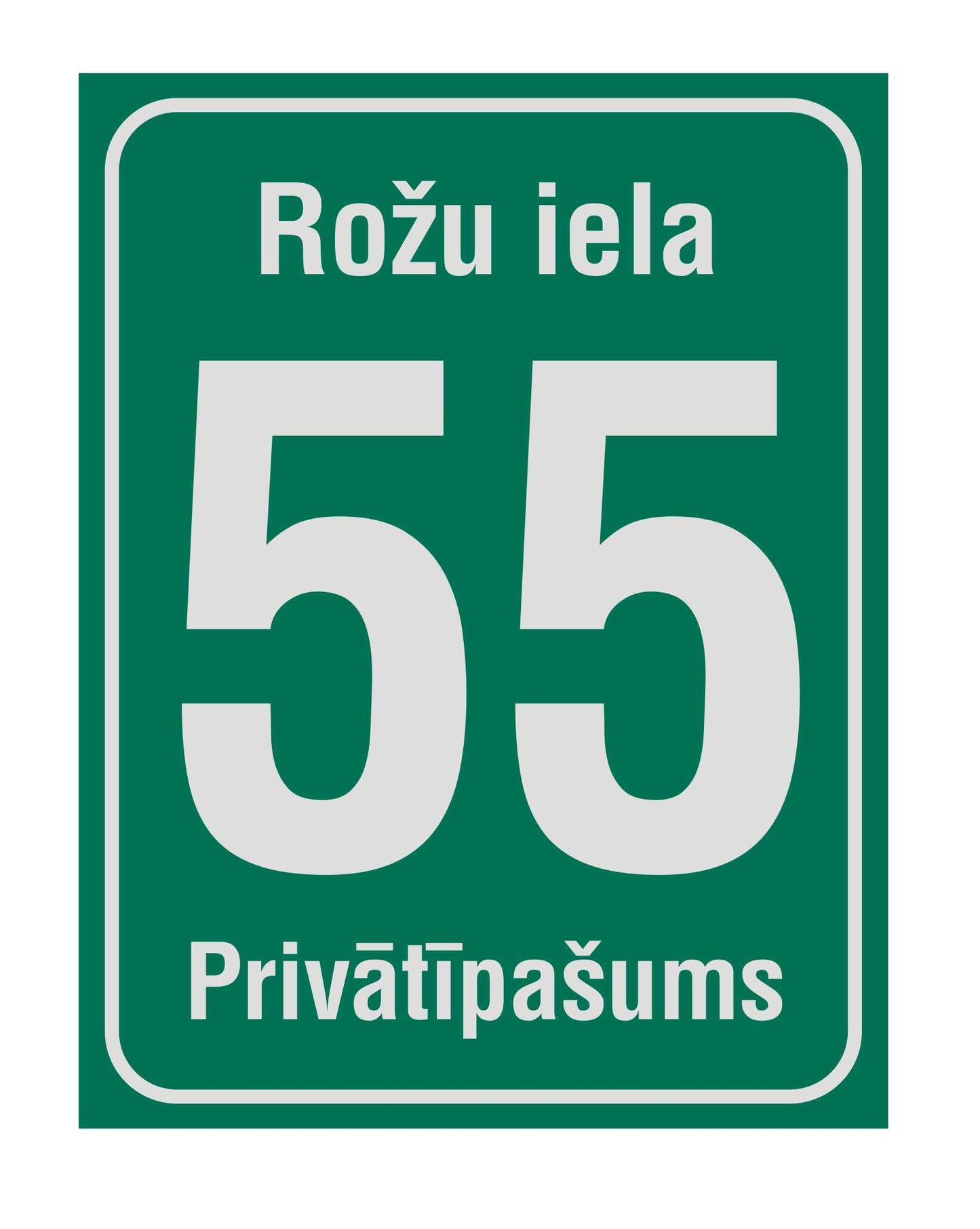 Mājas numura plāksne - Aizkraukle 230 x 300 mm