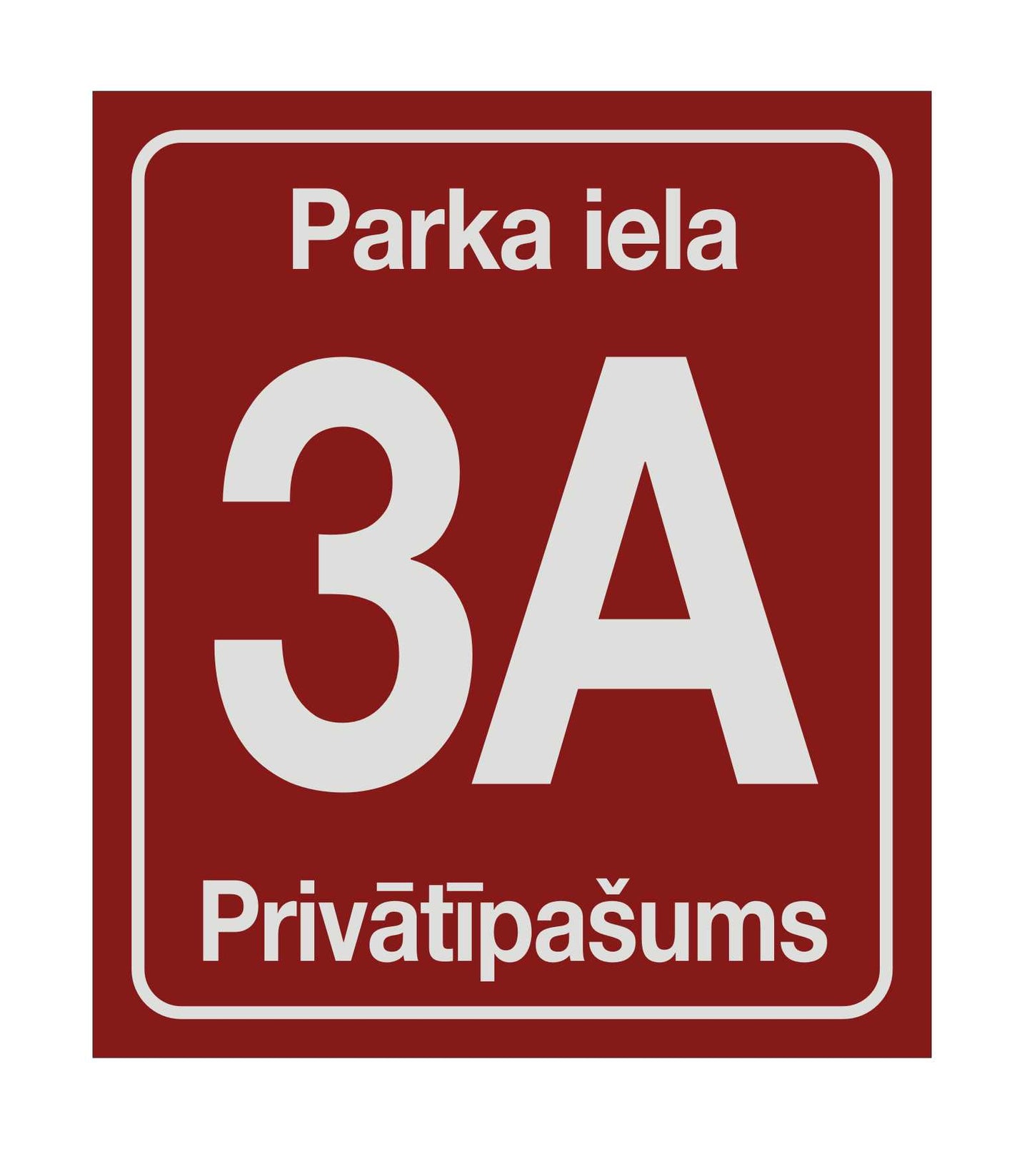 Mājas numura plāksne - Lielvārde 260 x 300 mm