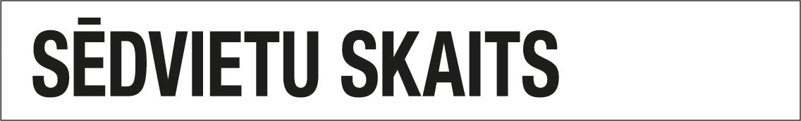 Uzlīme sabiedriskajam transportlīdzeklim – Sēdvietu skaits, 20 x 3 cm