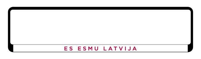 Auto numura turētājs ar uzrakstu ES ESMU LATVIJA